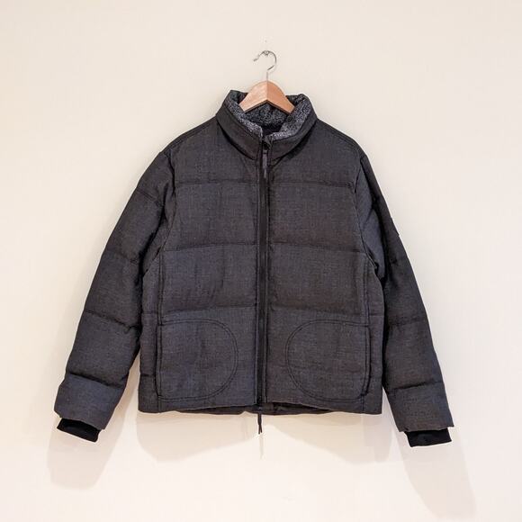 Allbirds Womens Trino Puffer Jacket Size Large Charcoal Merino Wool Winter Coat